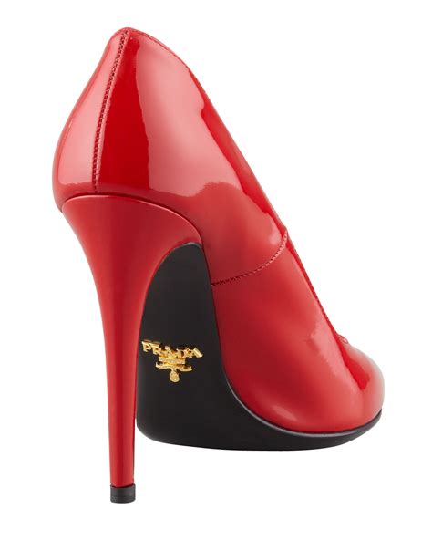 prada red and black shoes|Prada heels red bottom.